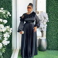 fashionfashionelegantlong sleevesdress african export plus size women's pleated skirt