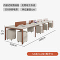 Copper color 5.6m 8-person face-to-face + 8 movable cabinets