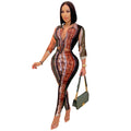X5281 special offer: no returns or exchanges. please purchase with care. new fashion digital print v-neck long sleeve top and pants two-piece set for women