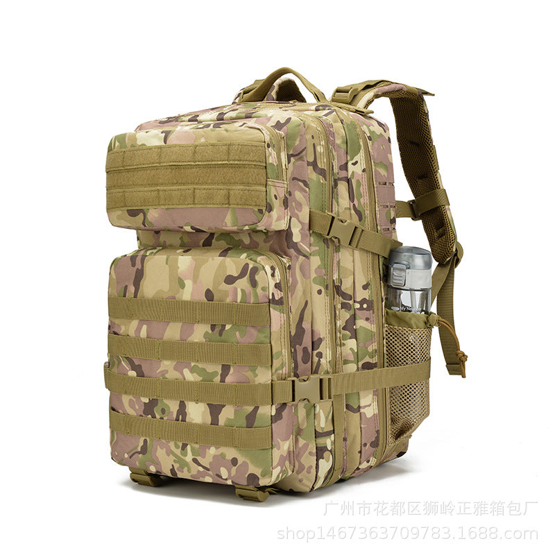 New outdoor tactical waterproof backpack, hiking and camping large-capacity MOLLE expansion outdoor backpack