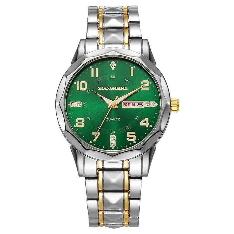 Shangmei men's business watch - waterproof, luminous, trendy quartz wristwatch for students and high school students