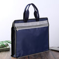 Oxford cloth document bag zipper file folder envelope business briefcase with printed logo - large capacity for meetings