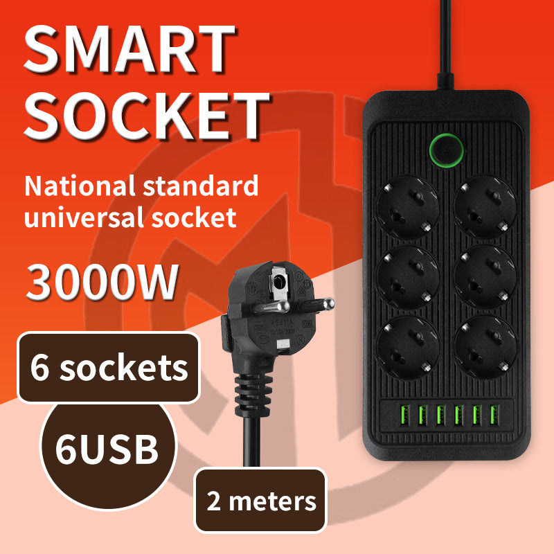 European standard power strip, russian/european power strip, german/korean 16a two-pin european standard home socket, austrian standard