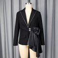 Autumnew arrivalstereobows suit outwear waist slimming lookelegantwork clothing suit tops blazer