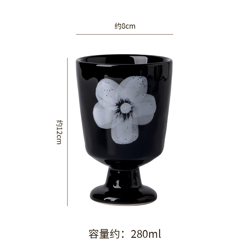 Stylishins high-looking mug household water cup goblet ceramic coffee cup couple christmas gift cup