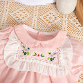 Summer baby romper: lightweight, stylish bodysuit for baby girls - perfect for spring outings. short-sleeve, snap-crotch design