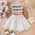 girls' sleeveless flounced fluffy gauze princess dress