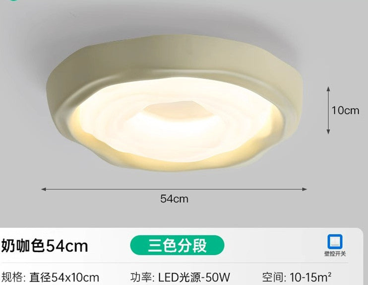Full Spectrum Ceiling Light Cookies Master Bedroom Ceiling Light Eye Protection Nordic Modern Simple Cream Wind Children's Room Lighting