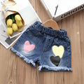 Summer hot-selling girls' outfit: korean style kids' denim shorts + t-shirt short sleeve two-piece set - direct from the children's wear manufacturer