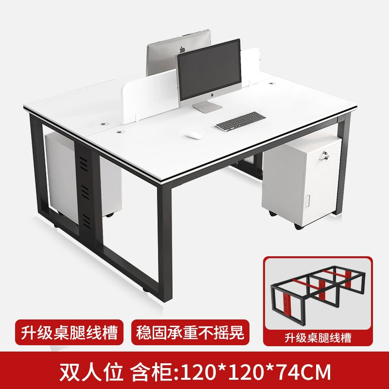 Office desk and chair set - 4, 6, or 8 seater workstation - cardboard office - minimalist modern office desk for employees