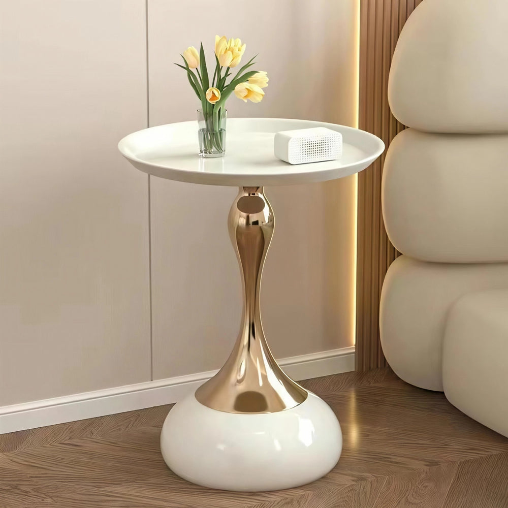 New arrivalclassy sofa side tableaccessible luxuryclassy iron small round table bedroom bedside table for homemovable coffee table