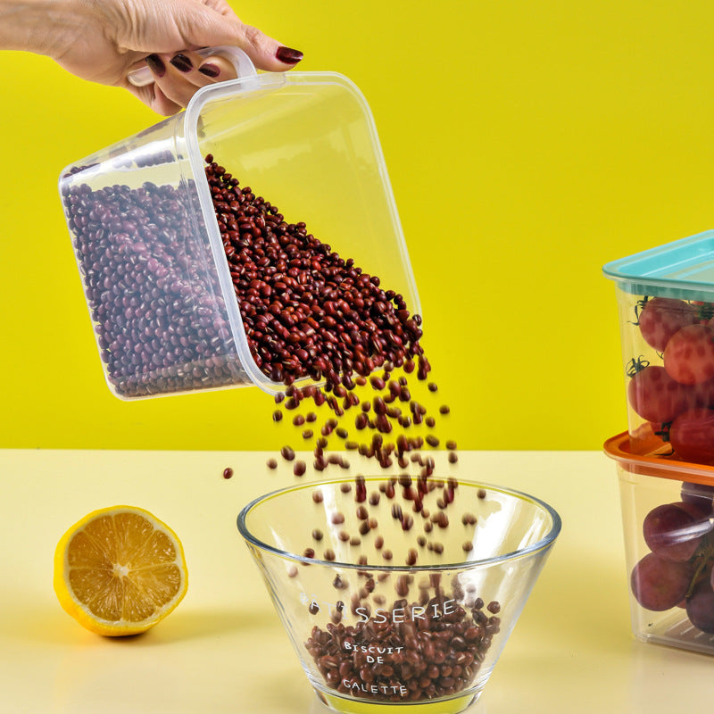 Plastic storage box, food grade fresh-keeping box, vegetables, fruits and eggs, new Chinese-style miscellaneous grain box, sub-packaging and finishing artifact