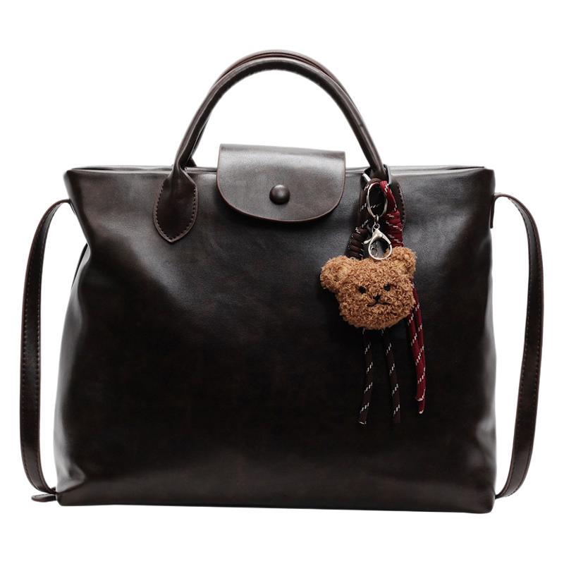 Cross-border retro commuter messenger bag women's large-capacity bags2025 winter new portable tote bag shoulder bag