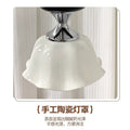 French medieval style wall lamp retro south sea style bedroom bedside wall lamp modern cream living room ceramic starlight wall lamp