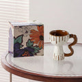 Vintage style mug irregular water cup niche mug hand-painted ceramic coffee cup creative gift handheld cup