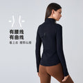 Fall and winternew arrival thin velvet yoga wear topsoutwear women's waist slimming look running heattechlong sleeves fitness wear daw178