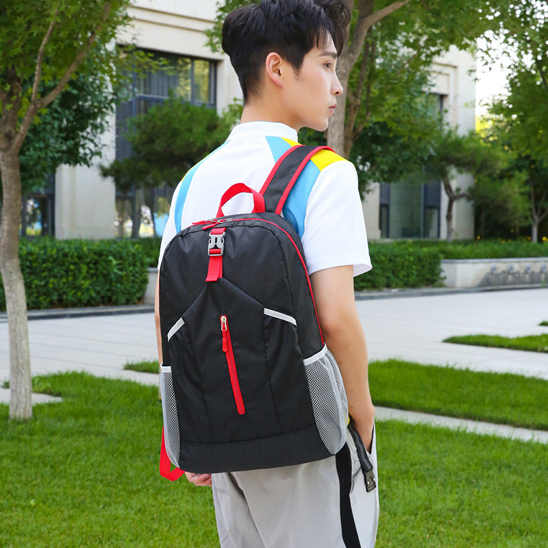 Outdoor large-capacity backpack foldable storage bag ultra-light scratch-proof travel bag anti-splashing hiking and cycling bag