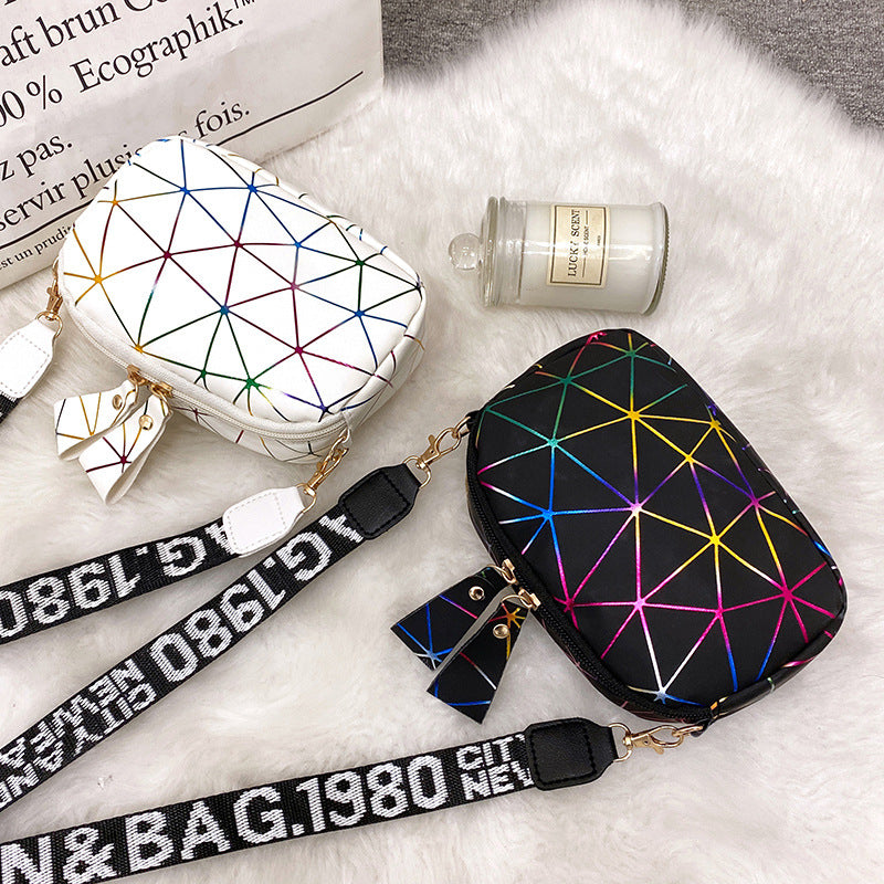 Girls cosmetic bag 2022ladies bag  bag women's bag printed wide shoulder strap small bag women's messenger bag
