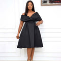 D3145export women's clothing  independent station new elegantwork clothingv neckfashion strap large size cross-border dress