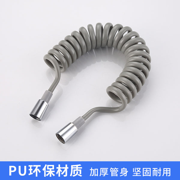 Toilet Spray Gun Wash Hose Retractable 1.5/2 Meter Spring Inlet Hose Telephone Line Shower Shower Hose