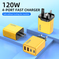 exclusive dual pd + dual usb type-c mobile phone charger multi-port european and american standard british standard travel fast charging head