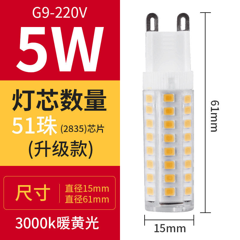 Led g4 bulb - super bright pin-in-pin led light source - small light bulb g9 crystal lamp corn bulb 220v
