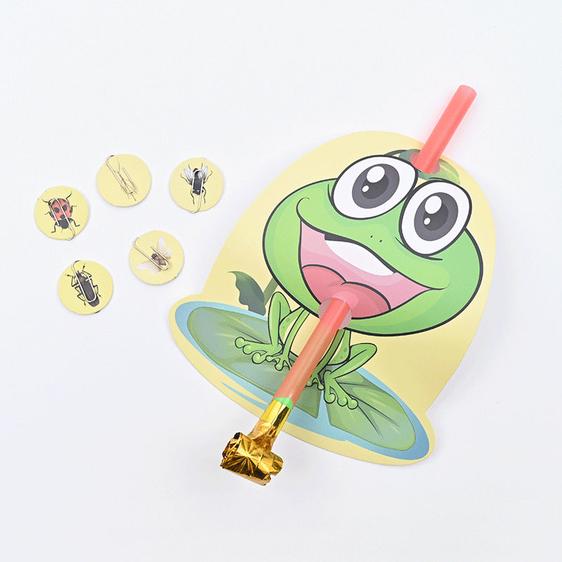 Frogs prey on insects, kindergarten handmade DIY technology small production puzzle creative teaching aids material research recommendation