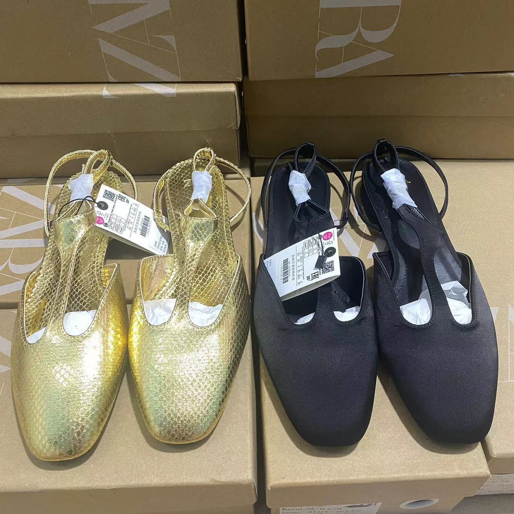 Za2024summernew arrival baotou back strap flatsfashionfashionoutwear women's sandals