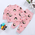 Newborn baby underwear set, 100% cotton class a, comfortable seamless design, children's thermal underwear, high-waisted pants with belly protection