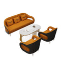 Italian minimalist curved office sofa set - modern, simple business reception, negotiation table and chairs for sales centers