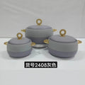 Food warmer hot selling 3pcs foreign trade thermal box 1l-2l-3.5l /set gold handle item number 2408
