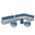 Modern office break area combination tea sofa waiting area bench seating backrest sofa stool for dental clinics