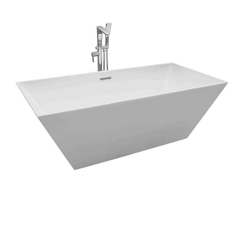 Sannora Saint Laurent bathroom small acrylic rectangular thin edge adult independent bathtub 1.5-1 meters