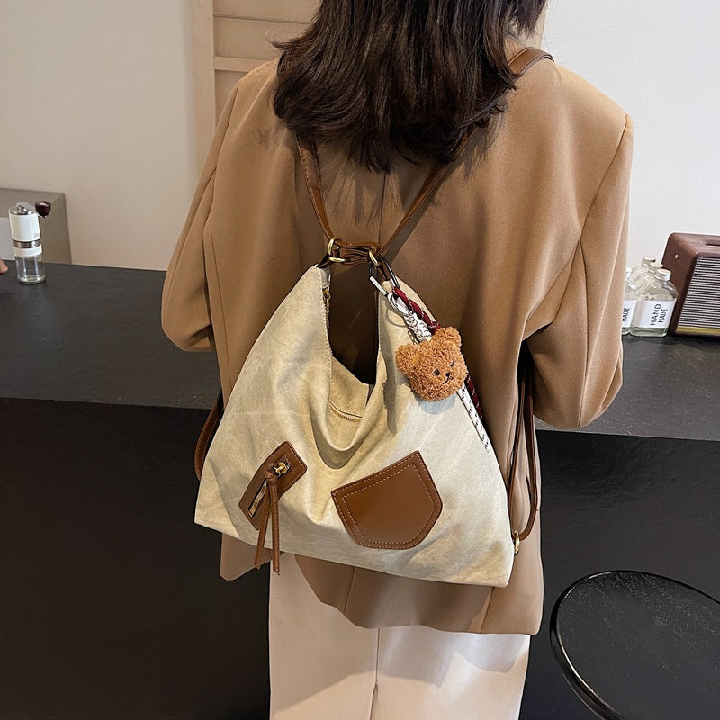 Cross-border high-end retro messenger bag women's 2025 autumn and winter casual versatile single shoulder large-capacity commuter tote bag