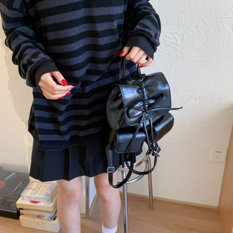 Cross-border Korean version backpack women's 2025 new trendy versatile shoulder bag going out commuter small backpack