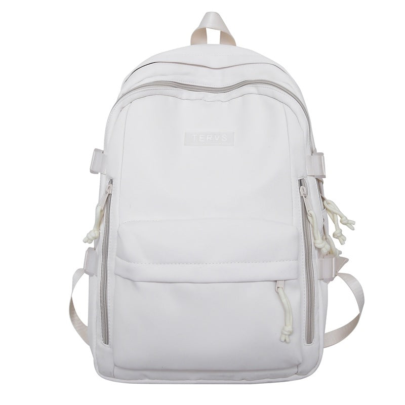 School bag for male college students, simple and versatile backpack for girls, small and fresh new trendy high school students, college style backpack
