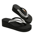 Exportplus size rhinestone flip-flops sandals summernew arrivalfashionplatform shoesthick soleflatscasual flip-flops