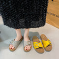 New women's birkenstock-style soft sole sandals with adjustable buckle strap - retro suede beach slippers for outdoor wear (cross-border e-commerce)