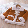 Girls' winter fleece-lined thickened sweater, new stylish children's baby warm hooded outerwear, princess style for baby girls