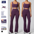 new women's activewear set: quick-dry running workout two-piece, pilates wide-leg yoga outfit