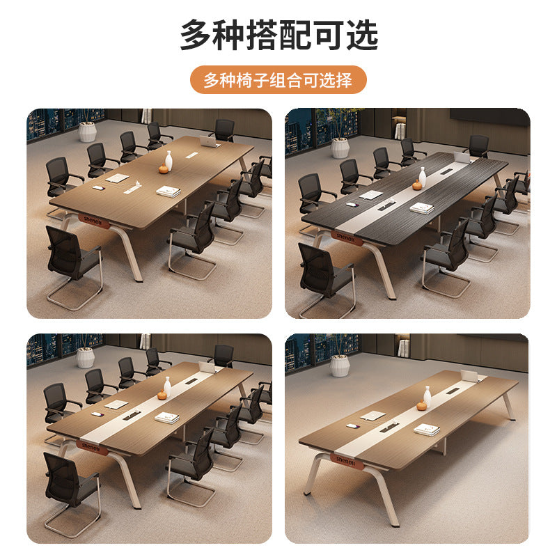 Saint li conference table long table modern casual size small conference room reception negotiation table bench training table and chair combination