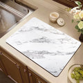 Marble diatom mud kitchen drainage mat dining table heat insulation oven mitts mat bowl and plate drying mat countertop absorbent mat