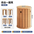 Solid wood stool for home stackable bench combination high round stool stacking stool restaurant stacking guest spare stool