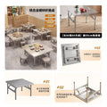 Thickened stainless steel foldable tablefor home bench table commercial rectangular outdoor barbecue stall portable dining table