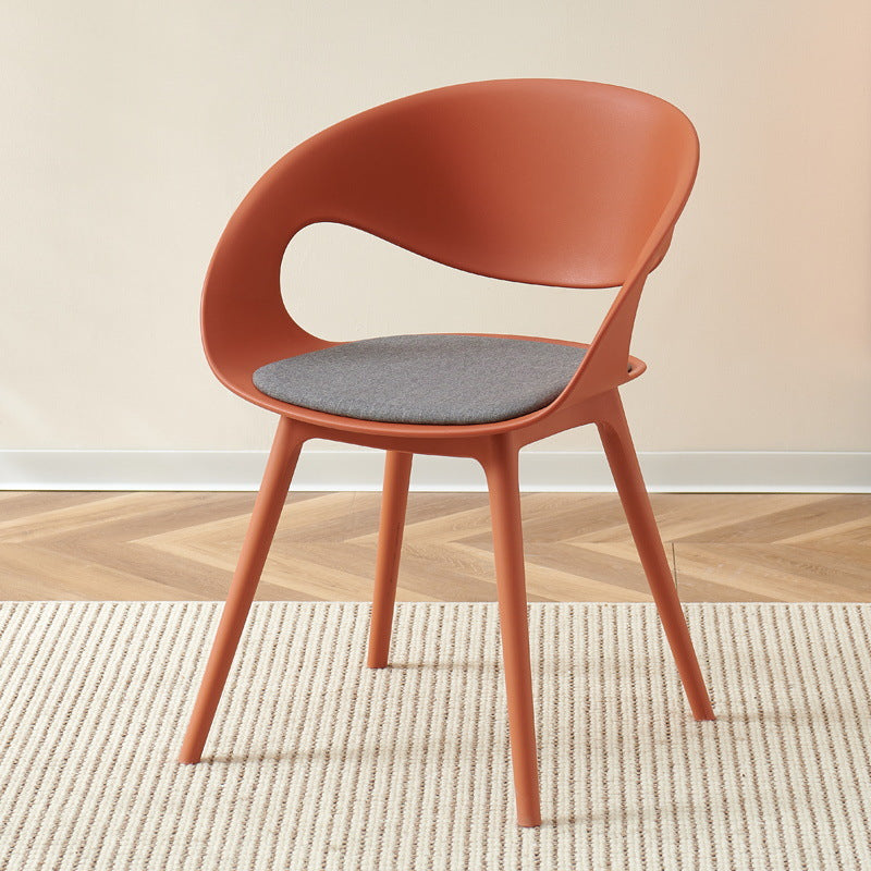 Scandinavianthickened plastic dining chair modern popular cafe dessert shop back chair casual engineering desk chair for home