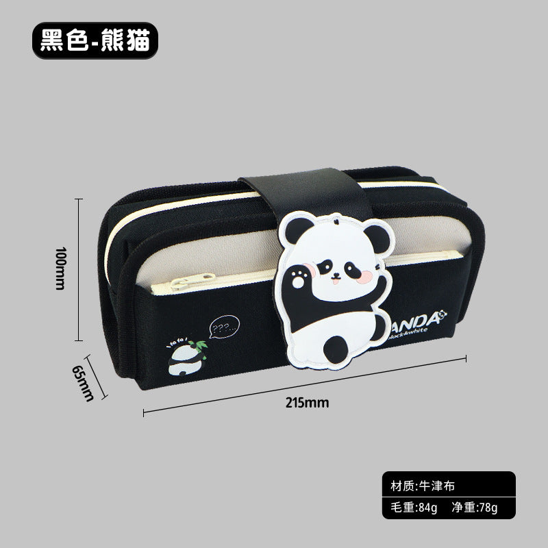 Cross-border large-capacity cartoon pencil case ins wind niche stationery box for girls, detachable pencil case for primary school students,