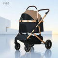 Pet stroller - lightweight, foldable, detachable, for dogs and cats - outdoor pet pushchair, adjustable height, large capacity