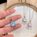 Casual moonstone dream catcher necklace for women, accessible luxury, unique design, clavicle chain, elegantniche styleinsstylish accessories