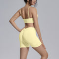 Camisole backless sports bra seamless yoga set quick-dry tight butt-lifting shorts outfit quick-dry running fitness apparel