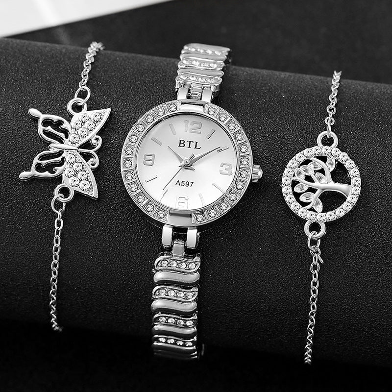 Women's quartz bracelet watch suitfashion small dial watch jewelry douyin popular trendy diamond women's watch women's watch